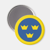Magnet de Roundel suédois (Recto/Verso)