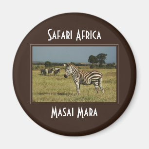 Magnet de safari de faune de migration de zèbre