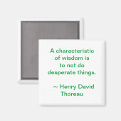 Magnet de sagesse Thoreau (Recto/Verso)