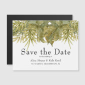 Magnet de sauvegarde de date à feuilles tropicales (Devant / Derrière)