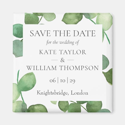Magnet de sauvegarde de date de Eucalyptus Greener (Devant)