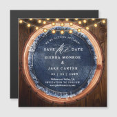 Magnet de sauvegarde de date de mariage rustique e (Devant / Derrière)