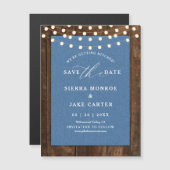 Magnet de sauvegarde de date de mariage rustique e (Devant / Derrière)