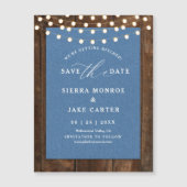 Magnet de sauvegarde de date de mariage rustique e (Devant)