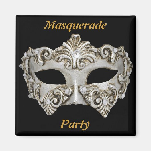 Magnet de sauvegarde de la date de la soirée masqu (Devant)