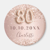 Magnet de save the date rose gold et blush pour 80 (Devant)