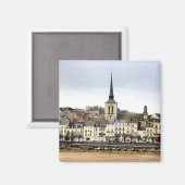 Magnet de scène de la rive de la rivière Saumur (Recto/Verso)