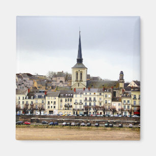 Magnet de scène de la rive de la rivière Saumur