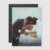 Magnet de script photo de Noël marié (Devant / Derrière)