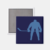 Magnet de silhouette de hockey (Recto/Verso)