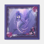 Magnet de sirène de mer violet (Devant)