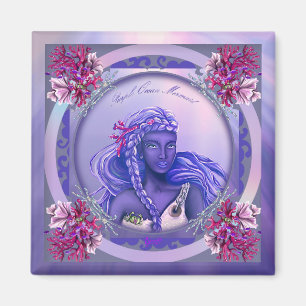 Magnet de sirène de mer violet