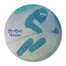 Magnet de skieur McCall Idaho