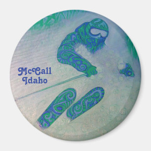 Magnet de skieur McCall Idaho