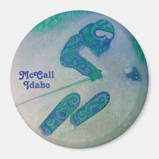 Magnet de skieur McCall Idaho (Devant)