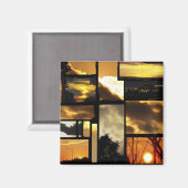 Magnet de soleil et de couchers de soleil nature (Recto/Verso)