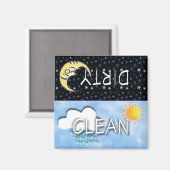 MAGNET DE SOLEIL LUNE DIRTY-PROPRE (Recto/Verso)