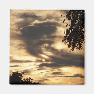 Magnet de soleil nuancé d'or