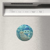 Magnet de sorcière de Chouette neigeuse (In Situ (Lave-vaisselle))