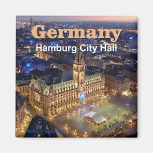Magnet de souvenir de photo de voyage de Hambourg