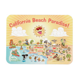 Magnet de souvenirs de Californie du Sud