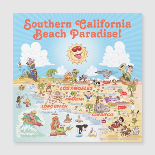 Magnet de souvenirs de Californie du Sud (Devant)