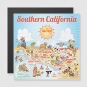 Magnet de souvenirs de Californie du Sud (Devant / Derrière)