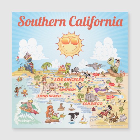 Magnet de souvenirs de Californie du Sud (Devant)