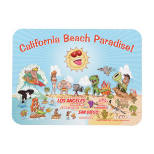 Magnet de souvenirs de Californie du Sud