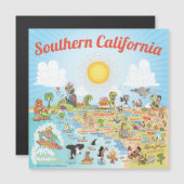 Magnet de souvenirs de Californie du Sud (Devant / Derrière)