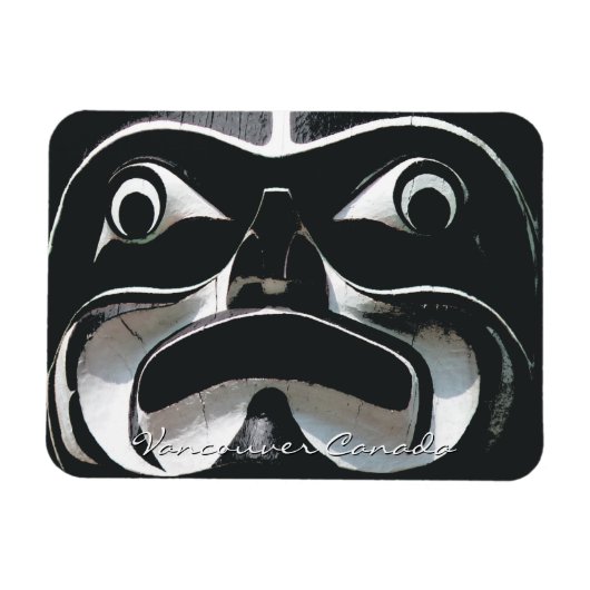 Magnet de souvenirs de Vancouver Totem Pole Landma (Horizontal)
