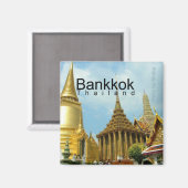 Magnet de souvenirs de voyage Bangkok Thaïlande (Recto/Verso)