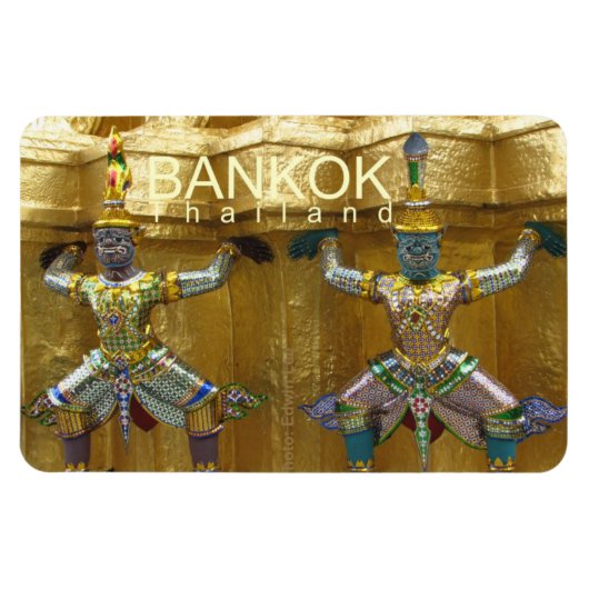 Magnet de souvenirs de voyage Bangkok Thaïlande (Horizontal)