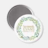 Magnet de statistiques sur les naissances de nouve (Recto/Verso)