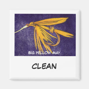 Magnet de statut de lave à plat "Big Yellow May"