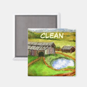 Magnet de statut de lave-vaisselle (Recto/Verso)