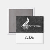 Magnet de statut de lave-vaisselle "Buggy Wet Fly" (Recto/Verso)