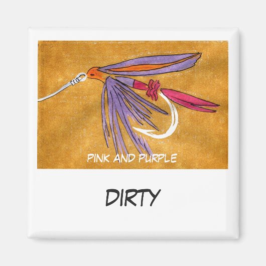 Magnet de statut de lave-vaisselle "rose et violet (Devant)
