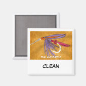 Magnet de statut de lave-vaisselle "rose et violet (Recto/Verso)