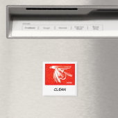 Magnet de statut de lave-vaisselle "rouge moyen" (In Situ (Lave-vaisselle))