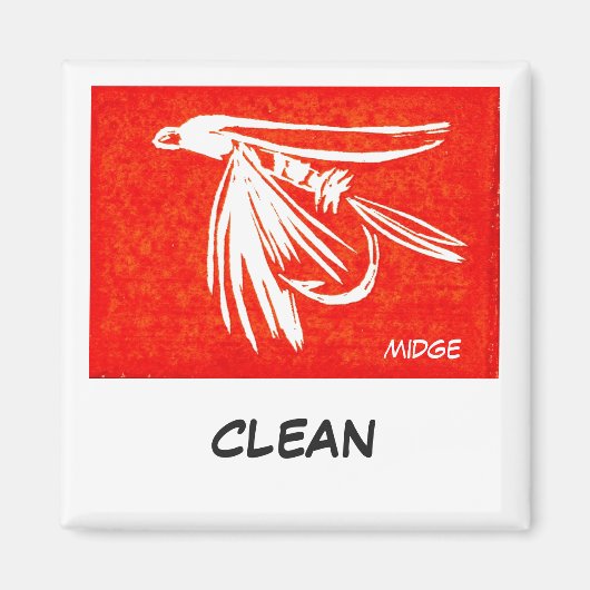 Magnet de statut de lave-vaisselle "rouge moyen" (Devant)