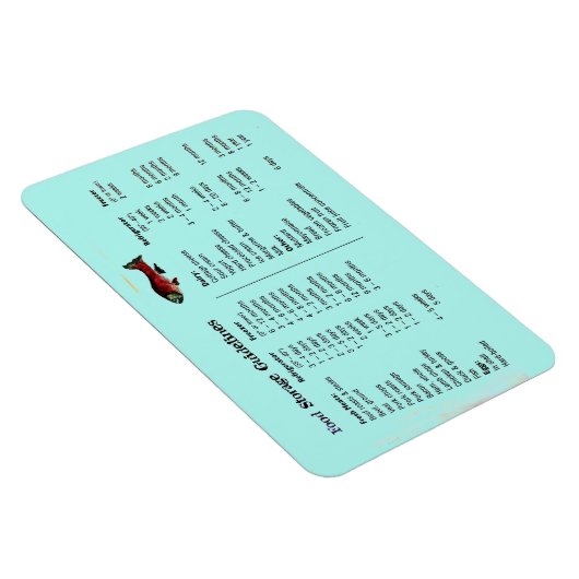 MAGNET DE STOCKAGE ALIMENTAIRE (Côté Droit)