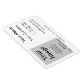 Magnet de style Carte de visite de logo personnali (Côté Droit)