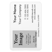 Magnet de style Carte de visite de logo personnali (Vertical)