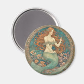 Magnet de style Mermaid Mucha (Recto/Verso)