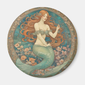 Magnet de style Mermaid Mucha