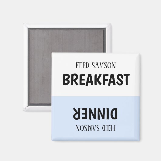 Magnet de suivi d'alimentation pour animaux domest (Recto/Verso)