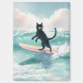 Magnet de surf Whimsical Black Cat (Recto)