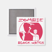 Magnet de surveillance de bloc de zombie (Recto/Verso)