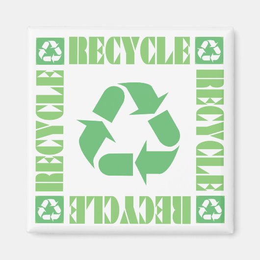 Magnet de symbole de recyclage (Devant)